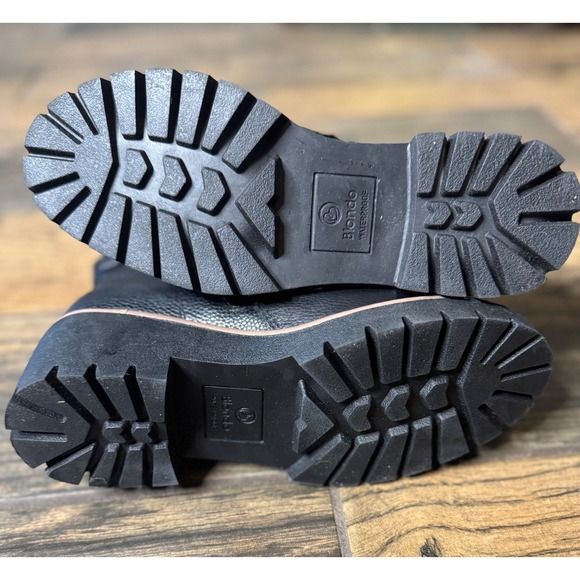 Blondo Dazi Waterproof Tumbled‎ Leather Buckle Moto Boots Womens Size 5.5 Black - Picture 6 of 15